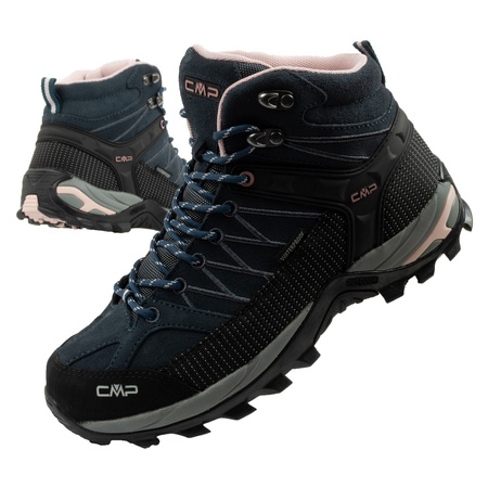Pantofi trekking CMP Rigiel impermeabili până la gleznă pentru femei, bleumarin