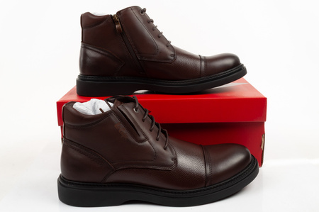 Ghete elegante Lee Cooper pentru bărbați, din piele, maro, cu izolație