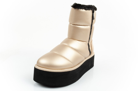 Ghete de zăpadă pentru femei Karl Lagerfeld Thermo cu blană aurie [KL48554 HGD]