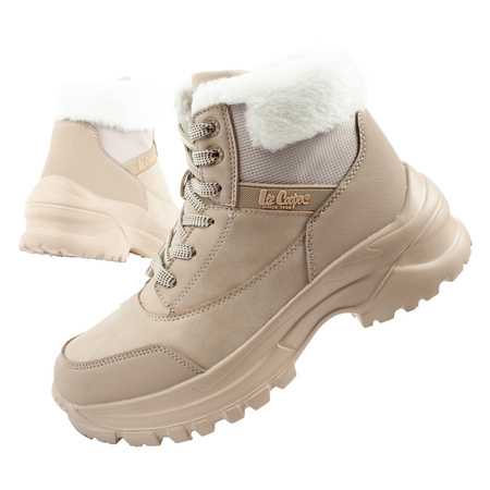 Pantofi de drumeție de iarnă Lee Cooper pentru femei, izolați, bej