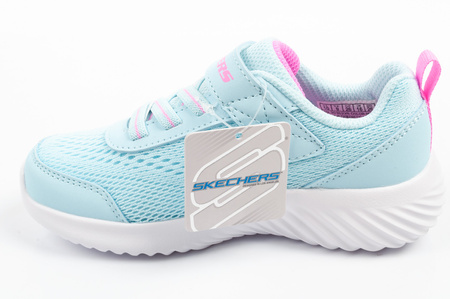 Pantofi sport Skechers Bounder albaștri pentru bebeluși cu velcro