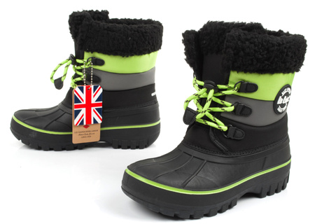 Cizme de zapada pentru copii Lee Cooper [LCJ-24-44-2856], negre si verzi.