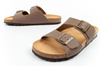 Pantofi sport Bio Bio pentru bărbați, Șlapi modelați, Piele naturală, Maro deschis