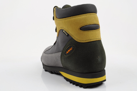Pantofi de drumeție din piele Aku Slope GTX pentru bărbați, gri și galben