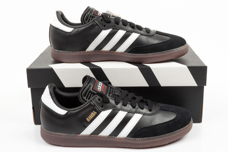 Teniși Adidas Samba, piele la modă, negri