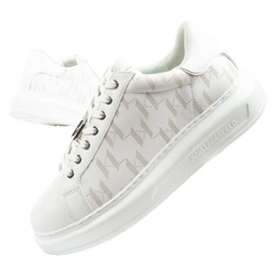 Pantofi sport bărbați Karl Lagerfeld Kapri din piele naturală, albi [KL52563 01W]