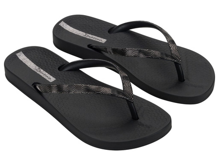 Șlapi de damă Ipanema Mesh IX, negri, confortabili