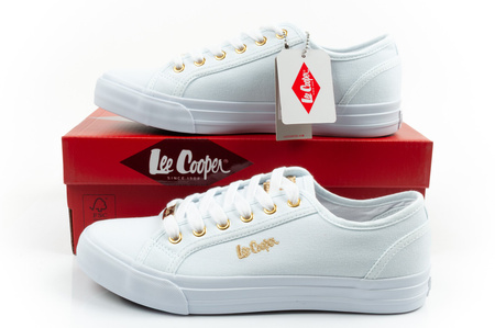 Teniși Lee Cooper pentru femei, albi la modă, confortabili