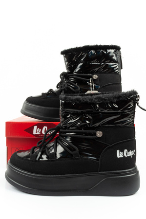 Pantofi de drumeție de iarnă Lee Cooper pentru femei, cu piele lăcuită și izolație