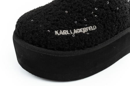 Ghete de zăpadă pentru femei Karl Lagerfeld Thermo, cu blană, negre [KL48522W W0S]