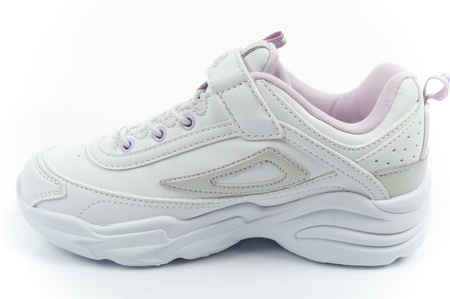 Pantofi sport Fila Skye V Kids cu velcro pentru fete, albi