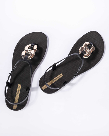Sandale Ipanema Sandal Class pentru femei, culoare neagră și aurie la modă