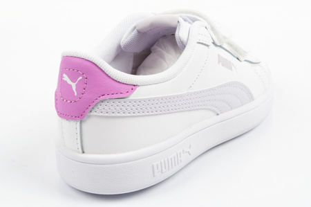 Pantofi sport Puma Smash 3.0 pentru copii, piele albă, la modă