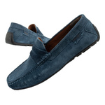 Pantofi Wrangler pentru bărbați, Mocasini Maifield Suede, Piele naturală, Bleumarin