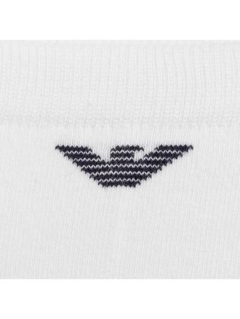 Șosete până la gleznă din bumbac Emporio Armani Calza, albe, confortabile, set de 3