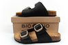 Sandale damă Bio Bio, model turnat, piele naturală, negru