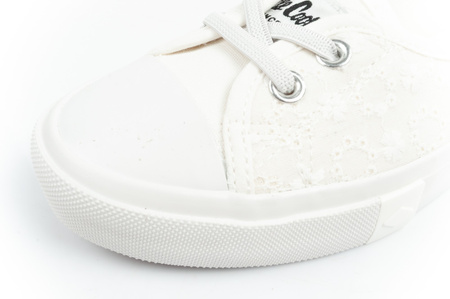 Lee Cooper Schuhe Sneaker Ballerina weiß bestickt Slip-on bequem