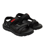 Sandale Lee Cooper pentru bărbați cu velcro, de vară, negre, ușoare
