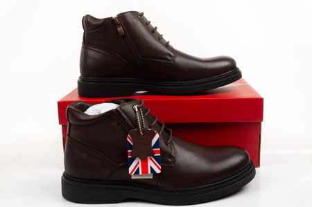 Ghete elegante Lee Cooper pentru bărbați, din piele maro