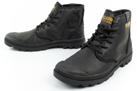 Teniși sport Palladium Pampa Hi Coated pentru bărbați, negri