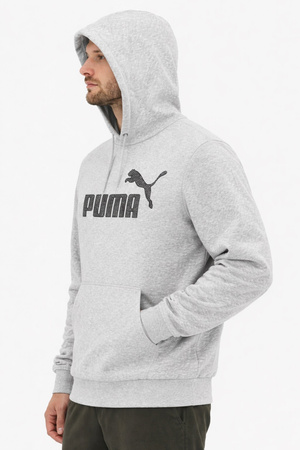 Hanorac gri Puma pentru bărbați, din bumbac, cu imprimeu cangur Hanorac tip pulover Puma.