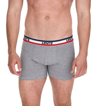 Pantaloni scurți boxer Levi's Boxer pentru bărbați, culoare gri, bumbac, la modă, pachet de 5