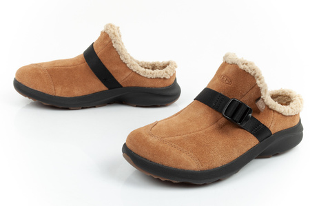 Papuci de damă Keen Hood Clog [1026803] papuci cu piele de oaie, maro.