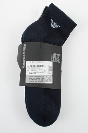Șosete Emporio Armani Calza pentru bărbați, bumbac confortabil, set de 3, alb, bleumarin, negru