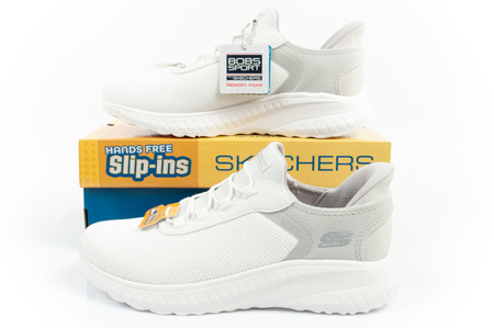 Pantofi sport Slip-On Skechers Bobs Squad pentru bărbați, albi, SLIP-INS