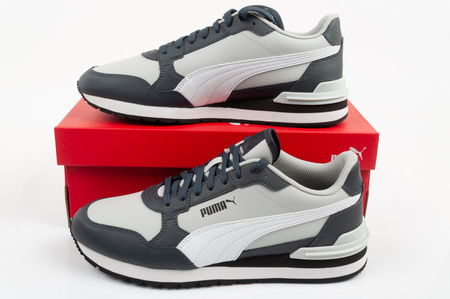 Teniși sport gri din piele pentru bărbați Puma ST Runner v4