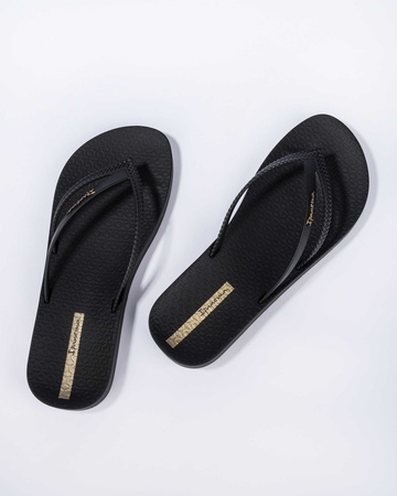 Șlapi de damă Ipanema Bossa Soft V, confortabili, negri, la modă