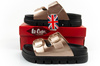 Pantofi sport Lee Cooper pentru femei, aurii, confortabili, cu platformă, la modă