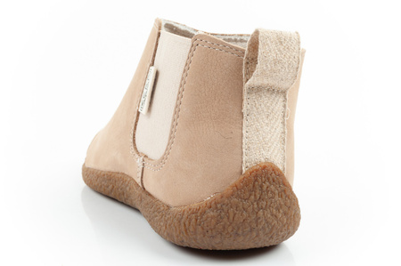 Ghete Chelsea Keen Mosey pentru femei, piele bej deschis