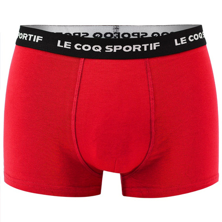 Le Coq Sportif boxeri chiloți bărbați set de 3 roșu gri bleumarin