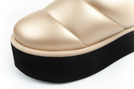 Ghete de zăpadă pentru femei Karl Lagerfeld Thermo cu blană aurie [KL48554 HGD]