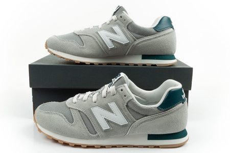 Pantofi sport New Balance 373 pentru bărbați, piele gri la modă, gri verde