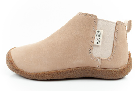 Ghete Chelsea Keen Mosey pentru femei, piele bej deschis