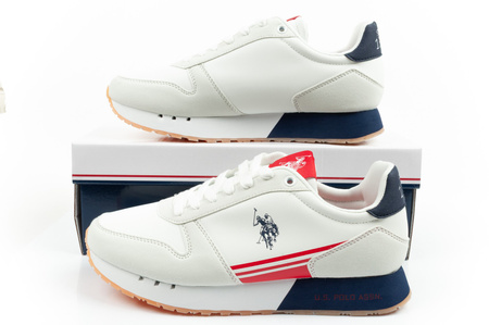 Pantofi sport U.S. Polo Assn, adidași bărbați, la modă, comozi, albi