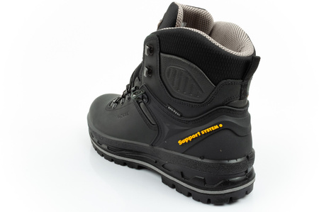 Pantofi de trekking din piele Grisport Nero Dakar SPO-TEX pentru bărbați, negri