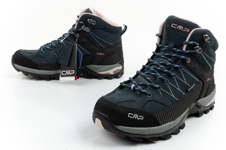 Pantofi trekking CMP Rigiel impermeabili până la gleznă pentru femei, bleumarin