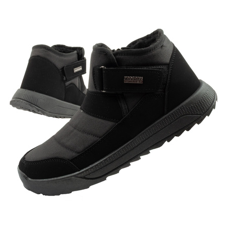 Ghete de iarnă Progress - Ghete de zăpadă izolate pentru bărbați cu benzi velcro