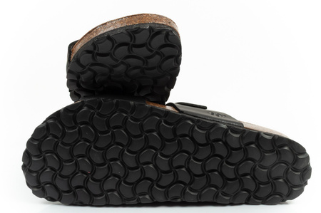 Pantofi sport Bio Bio pentru bărbați, Șlapi modelați, Piele naturală, Negru