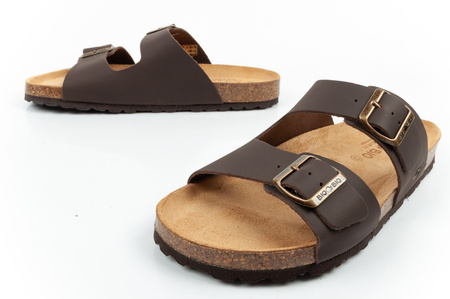 Pantofi sport Bio Bio pentru bărbați, Șlapi conturați, Piele naturală, Maro