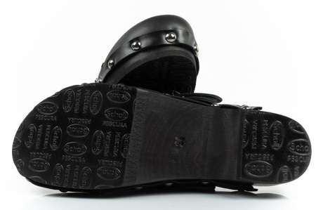 Saboți din piele Scholl Iconic [F307031004], negri.