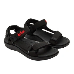 Sandale Lee Cooper pentru bărbați cu velcro pentru plajă de vară, negre ușoare