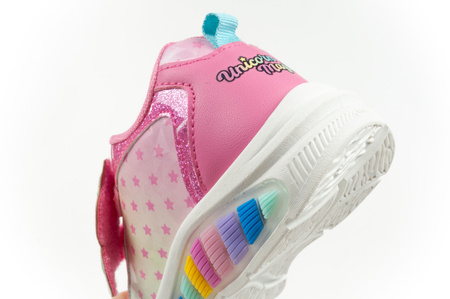 Pantofi sport pentru copii [LE000225] LED unicorn magic, roz.