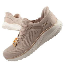 Teniși Skechers Bobs Squad Chaos SLIP-INS pentru femei, bej