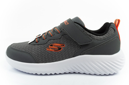 Pantofi sport Skechers Bounder pentru copii cu velcro, ușori, gri la modă