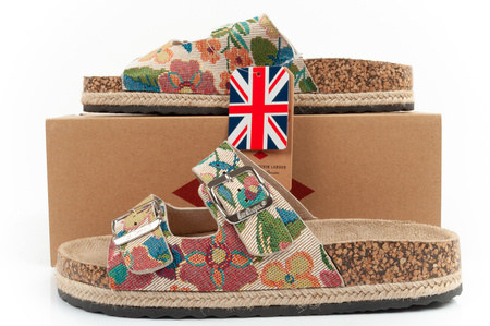 Pantofi Lee Cooper pentru femei, papuci de casă, model floral multicolor, confortabili