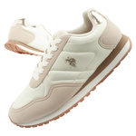 Teniși U.S. Polo Assn. pentru femei, la modă, confortabili, ecru